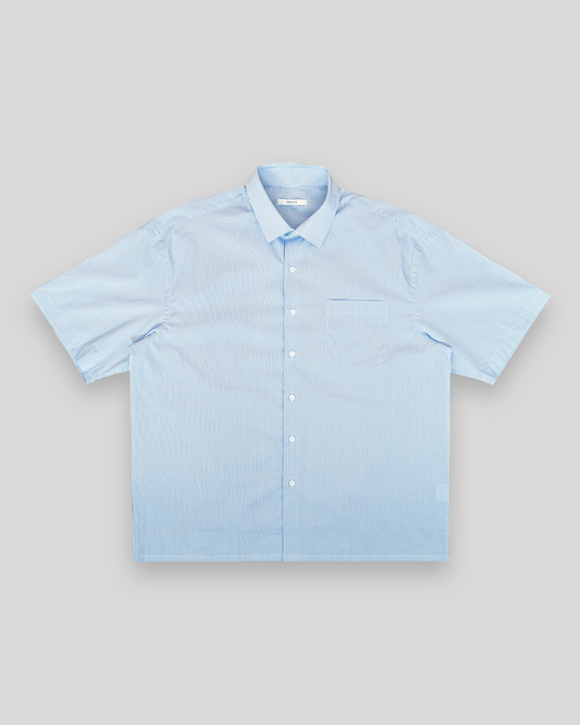 CLASSE SHORT SLEEVE SHIRT IN PINSTRIPE BLUE